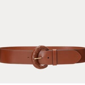 Lauren Ralph Lauren Crescent Buckle Leather Wide Belt. Large. Firm price.